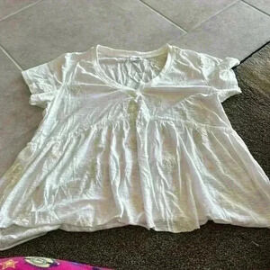 Cream Snowflake Blouse